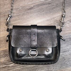 Black Leather Crossbody Bag